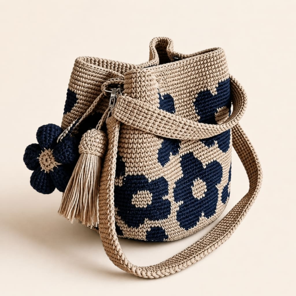 Borsa Floreale Fatta a Mano