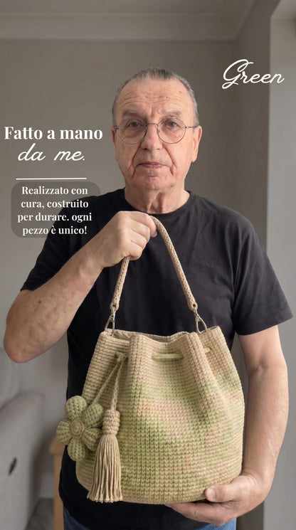 Borsa Floreale Fatta a Mano