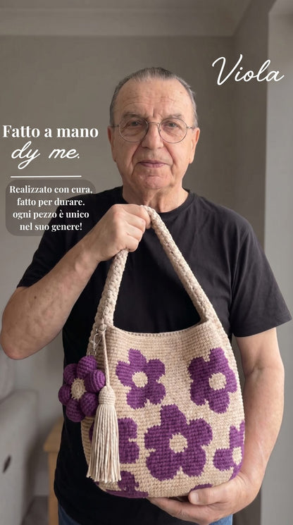 Borsa Floreale Fatta a Mano